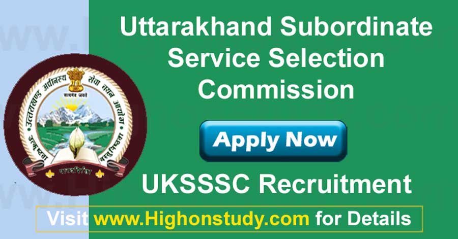 UKSSSC Recruitment 2020