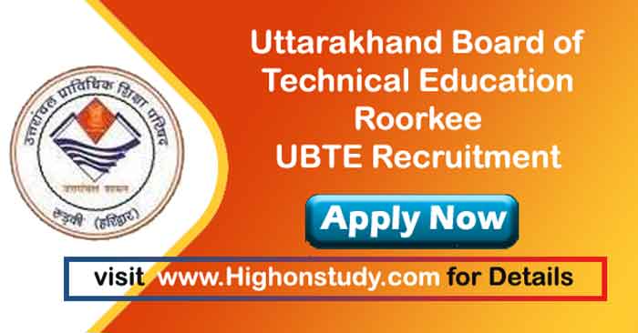 Uttarakhand Board of Technical Education Jobs