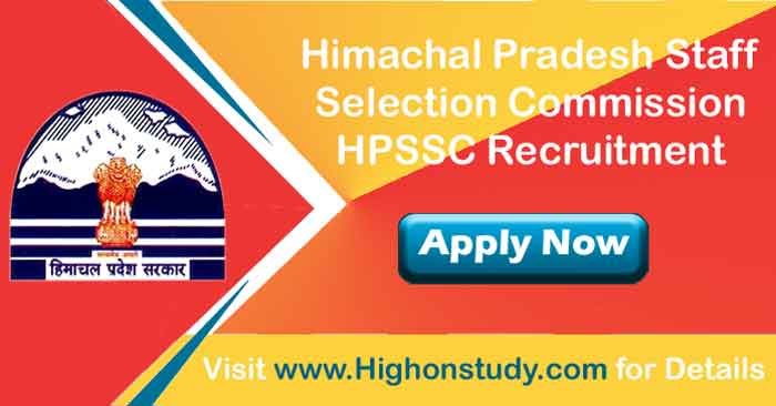 Himachal Pradesh Staff Selection Commission Recruitment