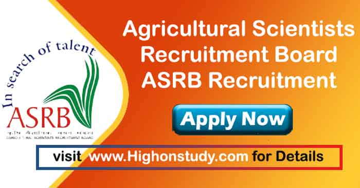 Agricultural Scientists Recruitment Board JObs