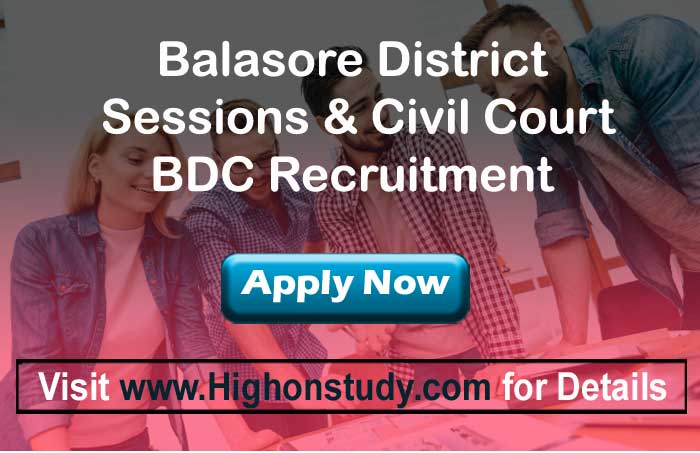 Balasore District Court jobs
