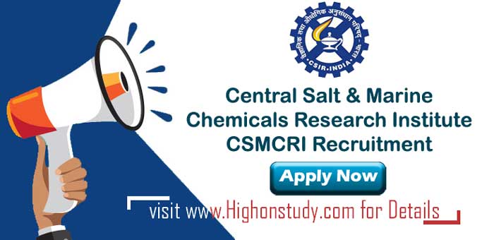 Central Salt & Marine Chemicals Research Institute jobs