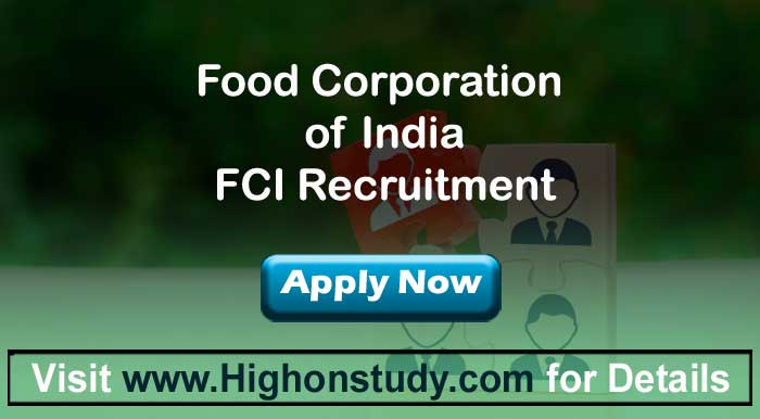 Food Corporation of India Recruitment 2020, 4103 Junior Engineer, Assistant, Steno Posts | PDF - Highonstudy