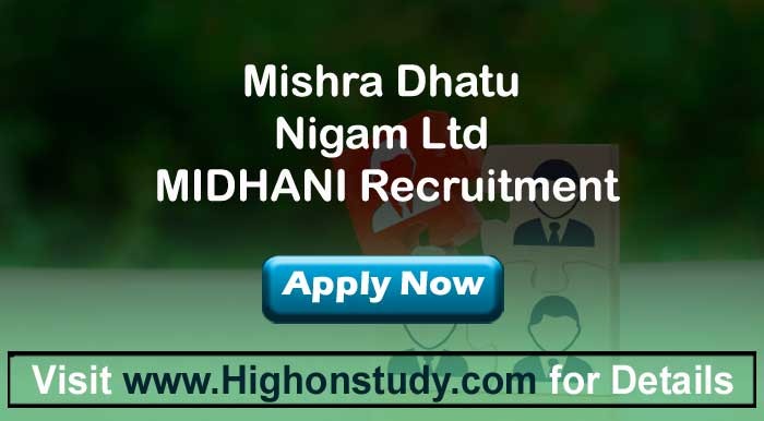 MIDHANI Recruitment 2021