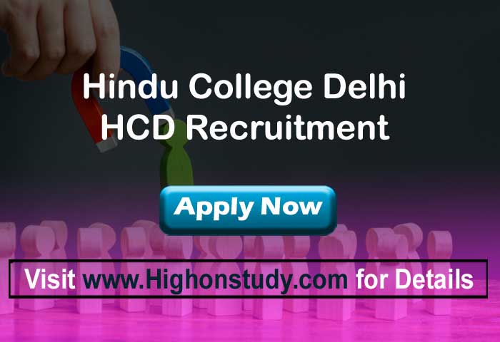 Hindu College Delhi jobs