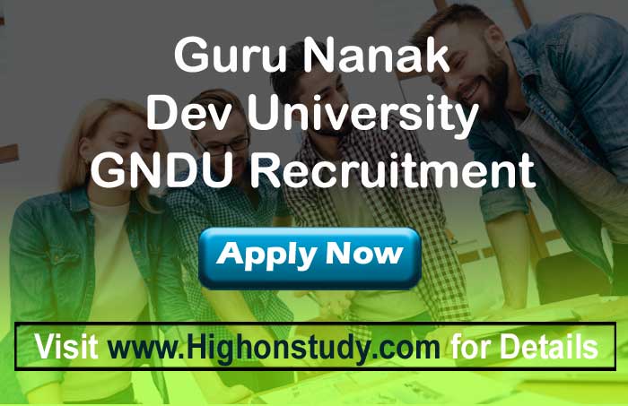GNDU Recruitment 2020