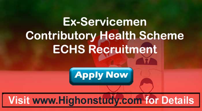 ECHS Telangana Recruitment 2021