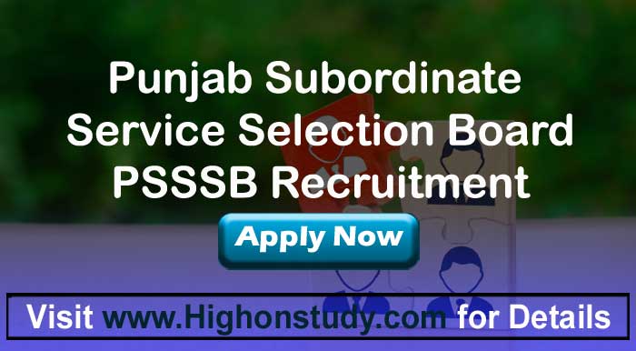 Punjab SSSB Recruitment 2021