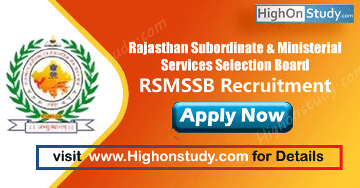 Rajasthan Subordinate & Ministerial Services Selection Board Jobs