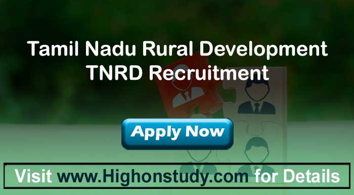 TNRD Krishnagiri Recruitment 2020