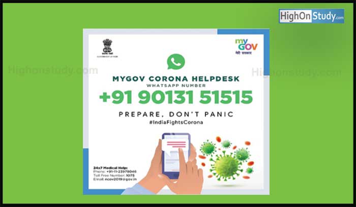 MyGov Coronavirus WhatsApp chatbot